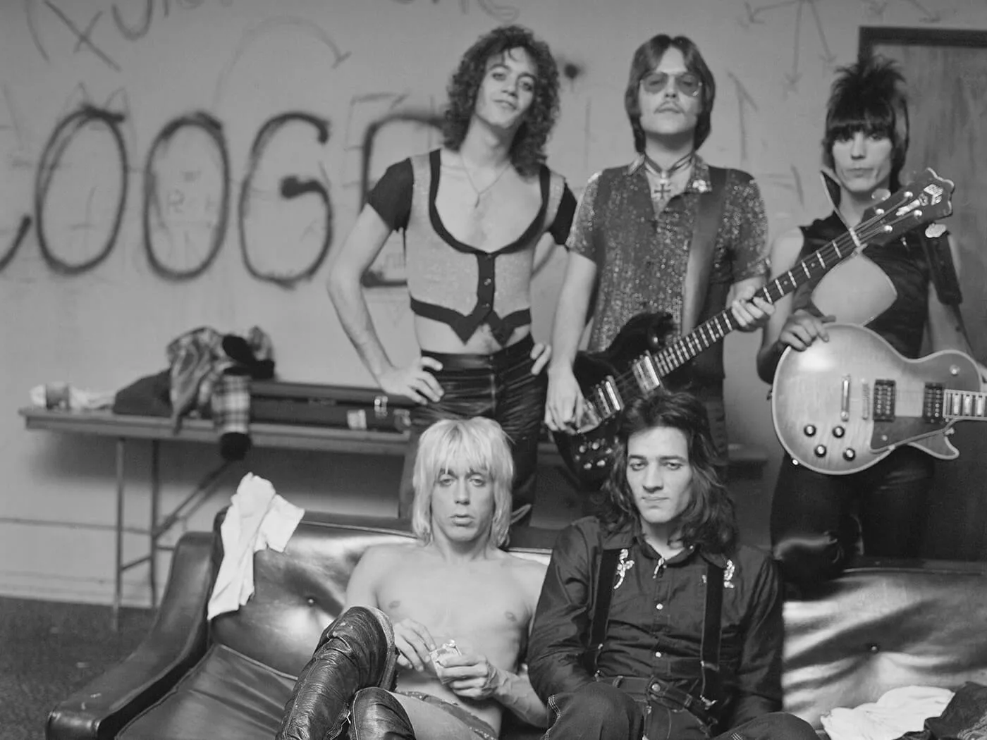 Iggy pop and the Stooges gravando Raw Power