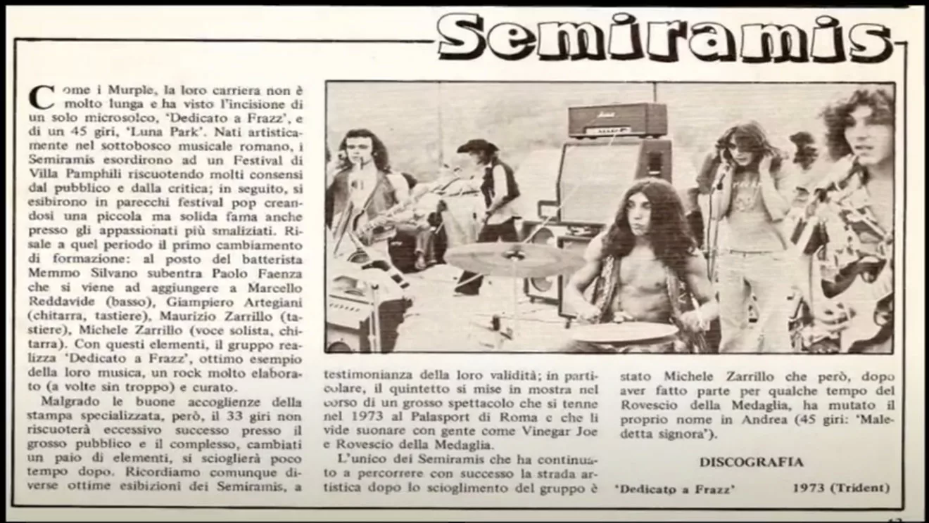 Matéria da revista de época chamada Ciao 2001