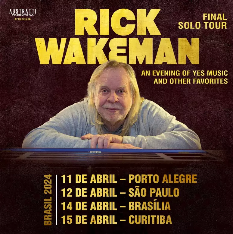 Rick Wakeman anuncia turnê de despedida no Brasil