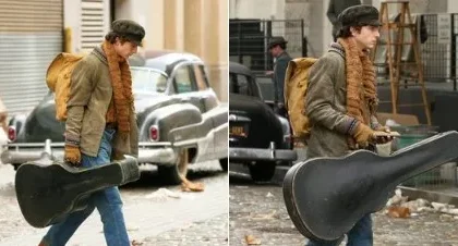 Veja fotos de Timothée Chalamet como Bob Dylan