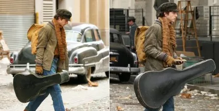 Veja fotos de Timothée Chalamet como Bob Dylan