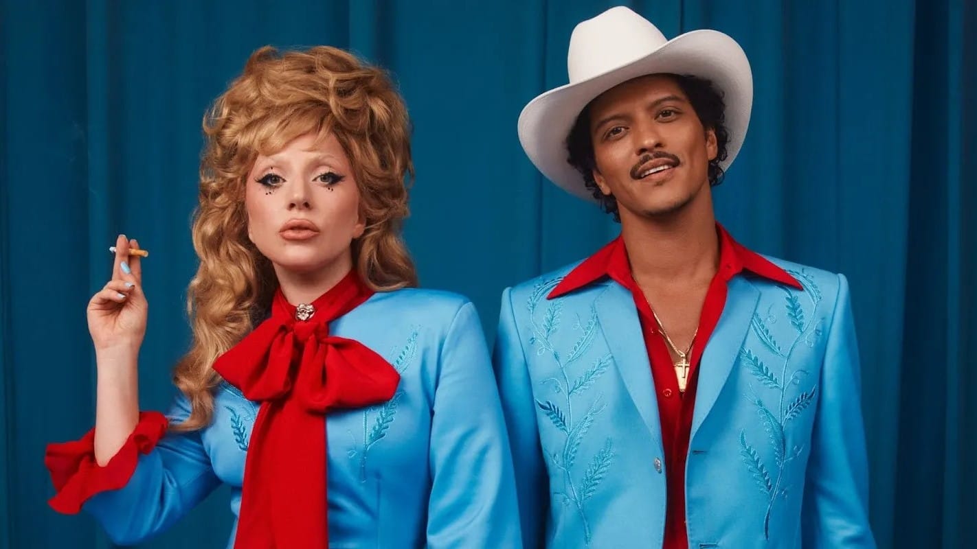 Lady Gaga e Bruno Mars compartilham vídeo de nova música.