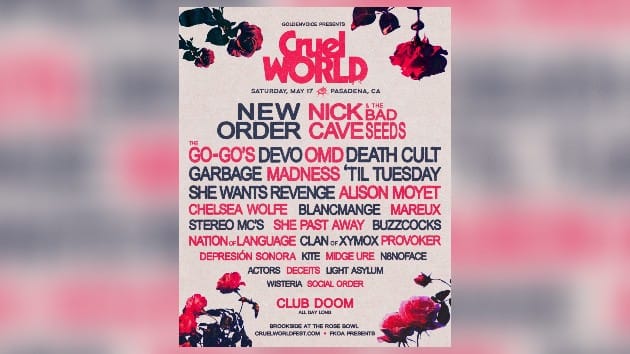 Cruel World Festival 2025 anuncia lineup com New Order, Nick Cave & The Bad Seeds e Garbage