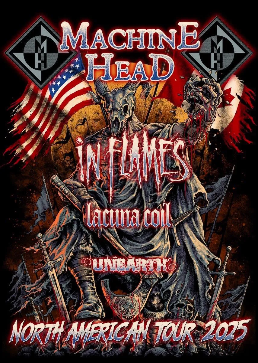 Machine Head anuncia turnê norte-americana em 2025 com In Flames, Lacuna Coil e Unearth