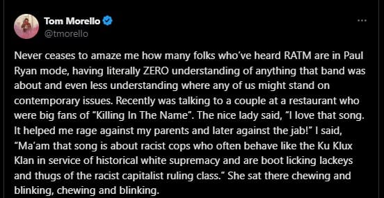 Tom Morello e a complexidade política por trás do Rage Against The Machine