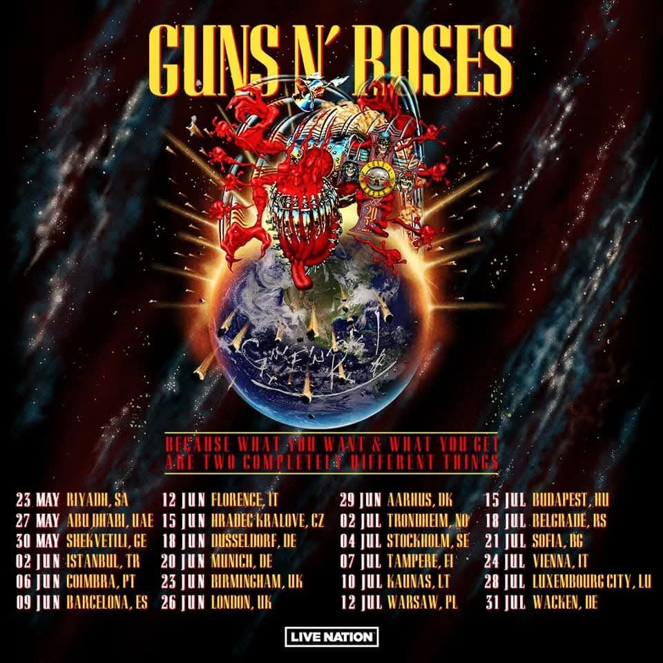 Guns N’ Roses compartilha teaser de sua próxima turnê mundial