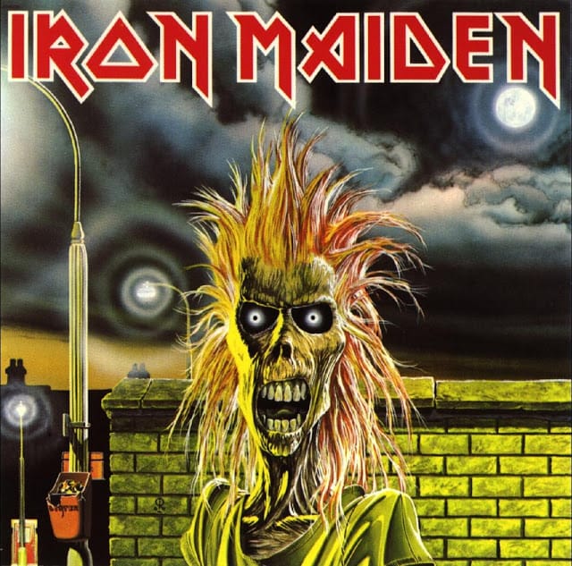 Capa do disco de estreia do Iron Maiden por Derek Riggs