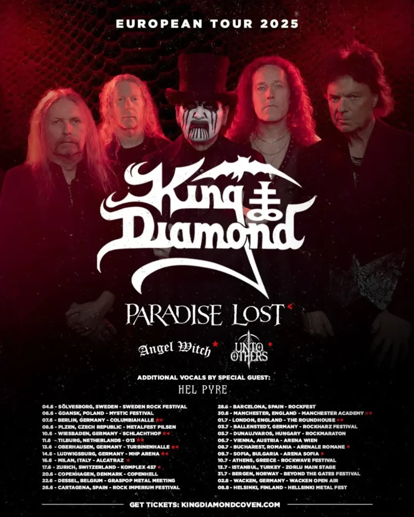 King Diamond confirma Hel Pyre como tecladista e backing vocal em nova turnê europeia