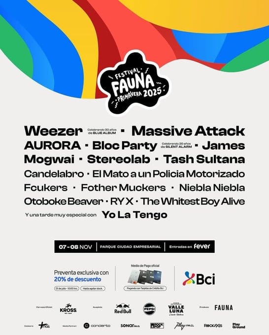 Fauna Primavera 2025 anuncia line-up com Massive Attack, Weezer e rumores de turnês sul-americanas