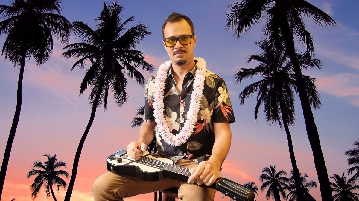 Johnny Crash representa o Brasil no Waikiki Steel Guitar Festival no Havaí