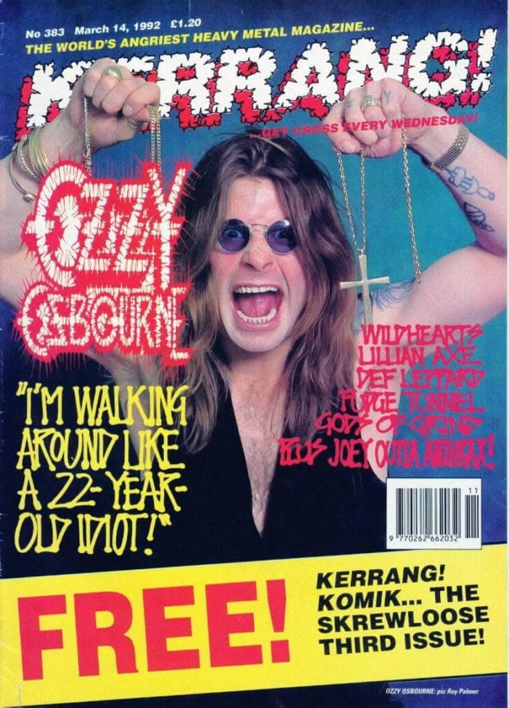 Revista Kerrang, 14 de Março -1992 ; Ainda bem que nunca deixou os 22 anos de idade para atrás.
