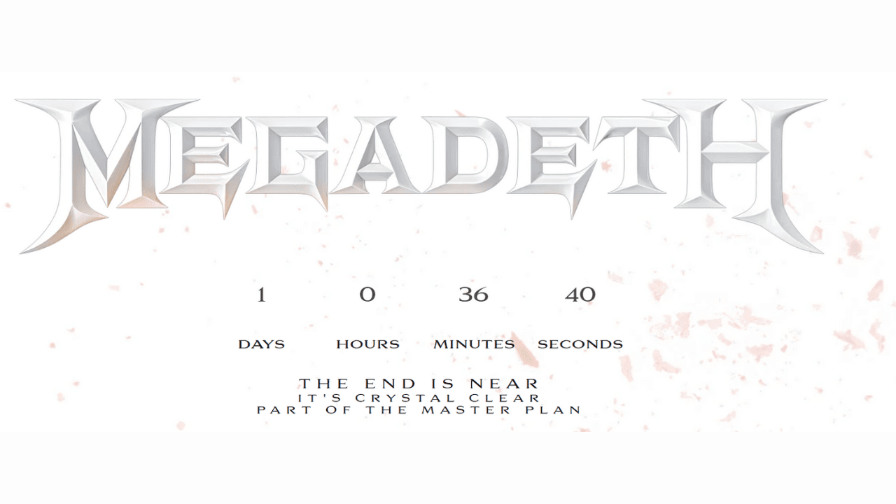 Megadeth inicia contagem regressiva misteriosa em seu site oficial