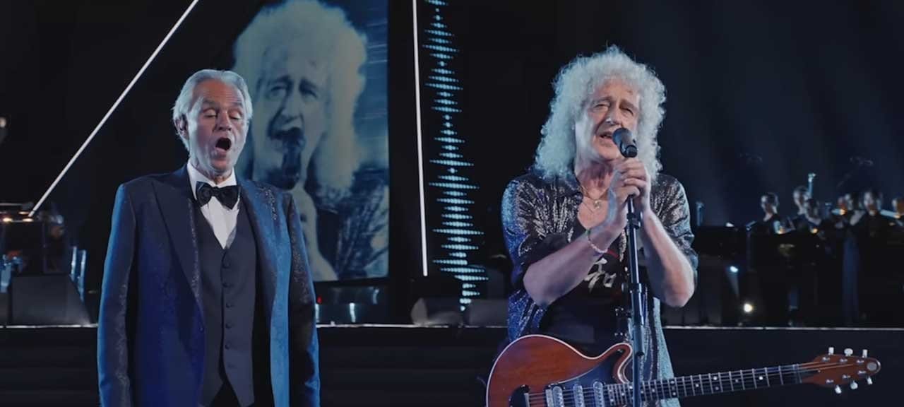 Brian May e Andrea Bocelli tocam “Who Wants To Live Forever”
