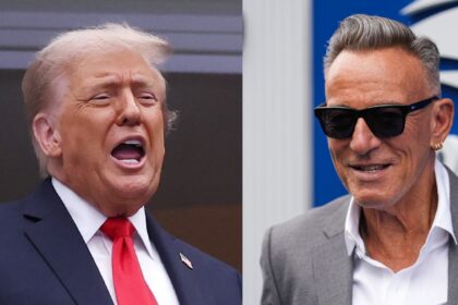 Bruce Springsteen fica a poucos metros de Trump no US Open