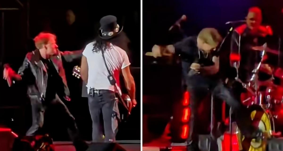 Slash explica microfone atirado por Axl em show na Argentina