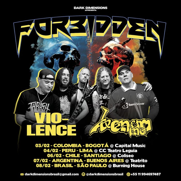 Forbidden, Vio-lence e Venom Inc. confirmam show em São Paulo para 2026