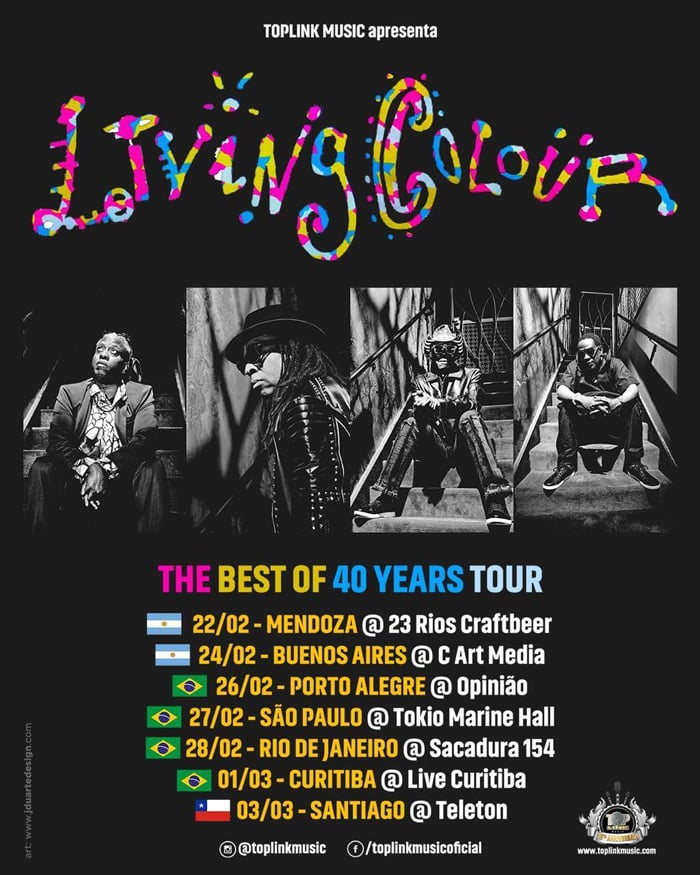 Living Colour anuncia quatro shows no Brasil em 2026