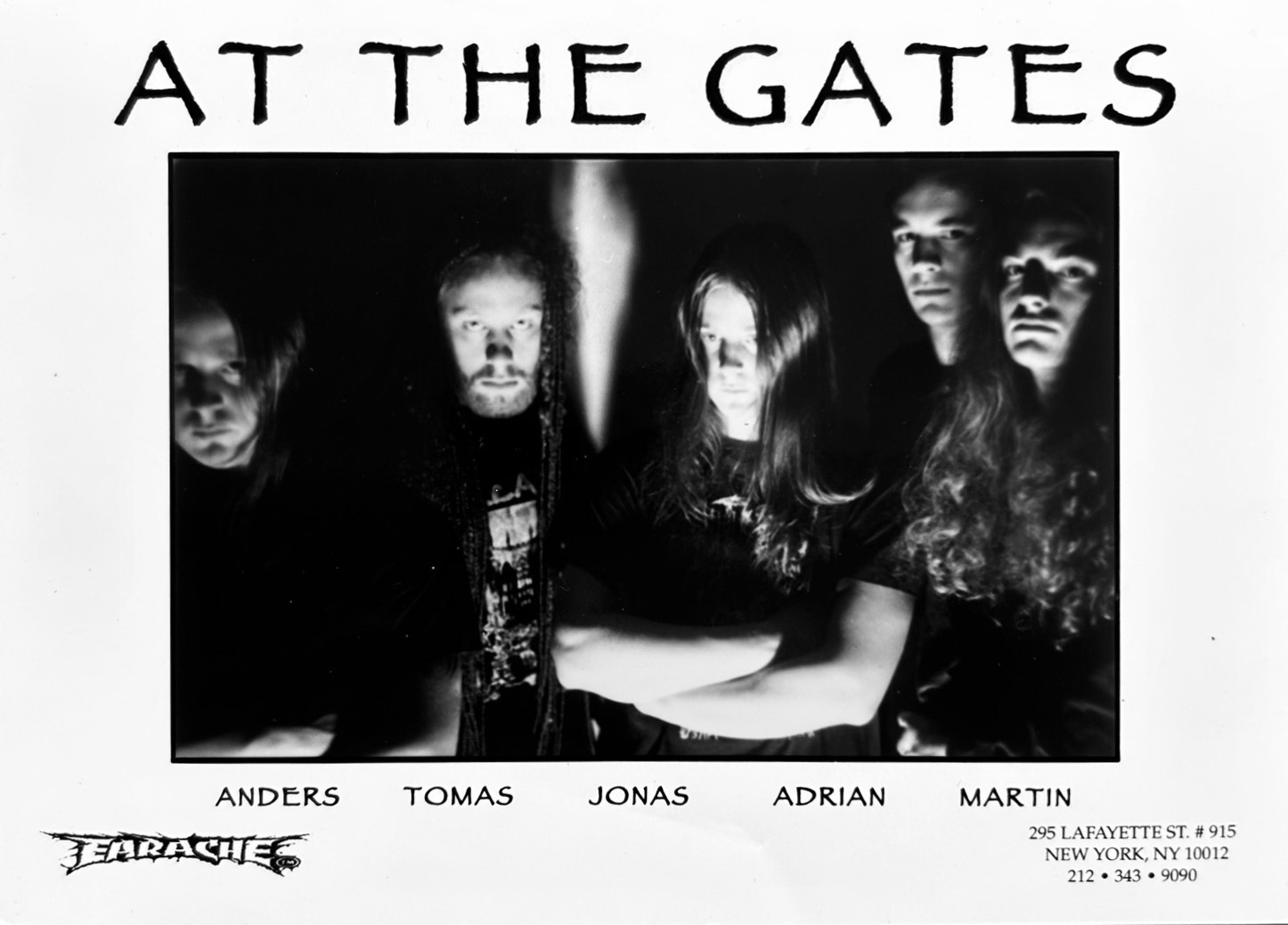 Foto promocional, 1995; Créditos: Earache Records