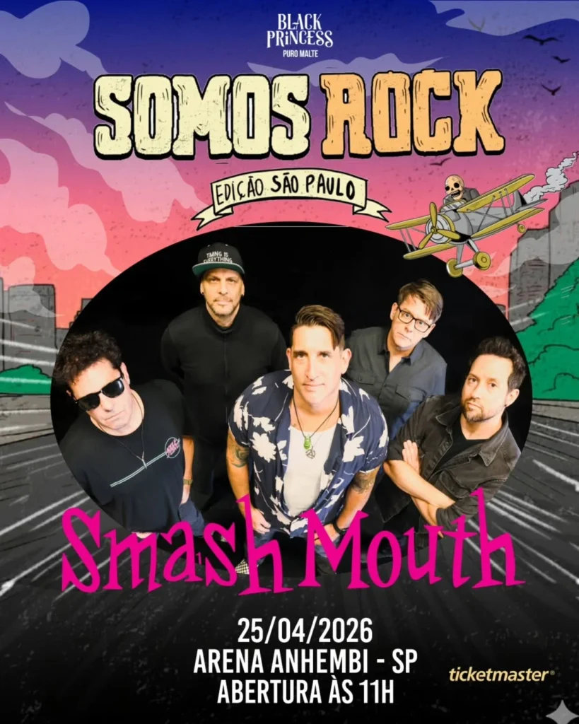 Smash Mouth confirmado no Somos Rock Festival 2026 em São Paulo