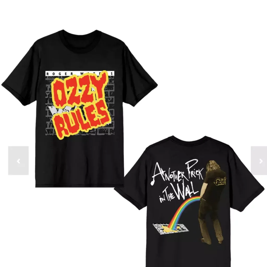 Osbournes provocam Roger Waters com camiseta limitada