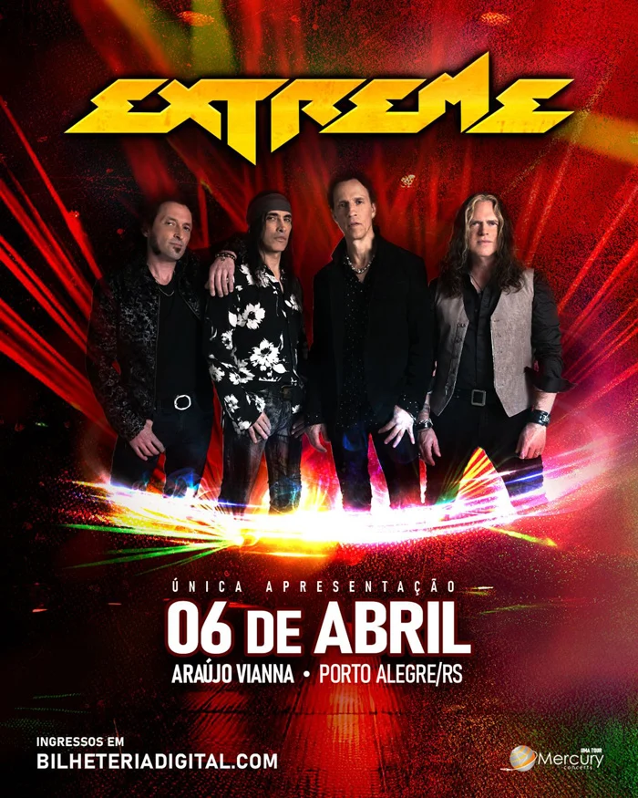 Extreme marca shows extras no Brasil; Halestorm participa em Curitiba