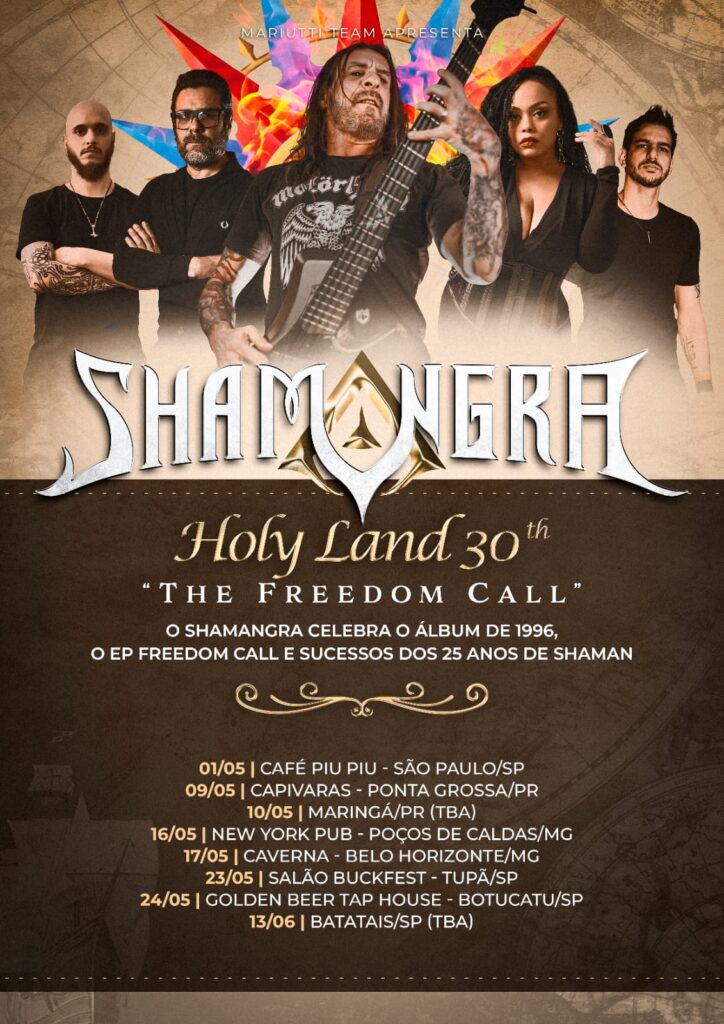 Shamangra anuncia turnê celebrando os 30 anos do álbum “Holy Land”