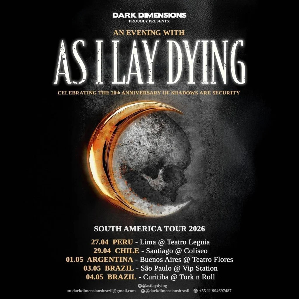 As I Lay Dying retorna ao Brasil em maio como parte de turnê pela América do Sul