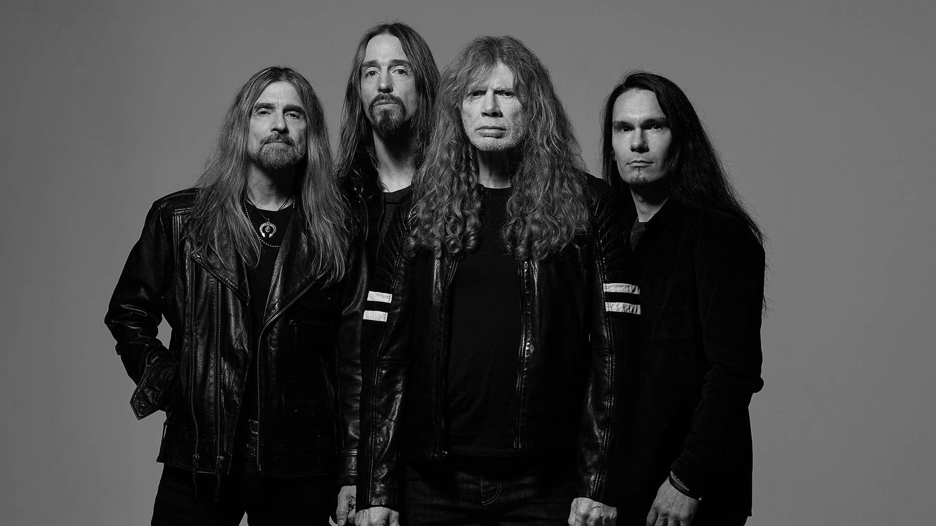 James Lomenzo, Dirk Verbeuren, Dave Mustaine e Teemo Mäntsyaari; Créditos: Imprensa
