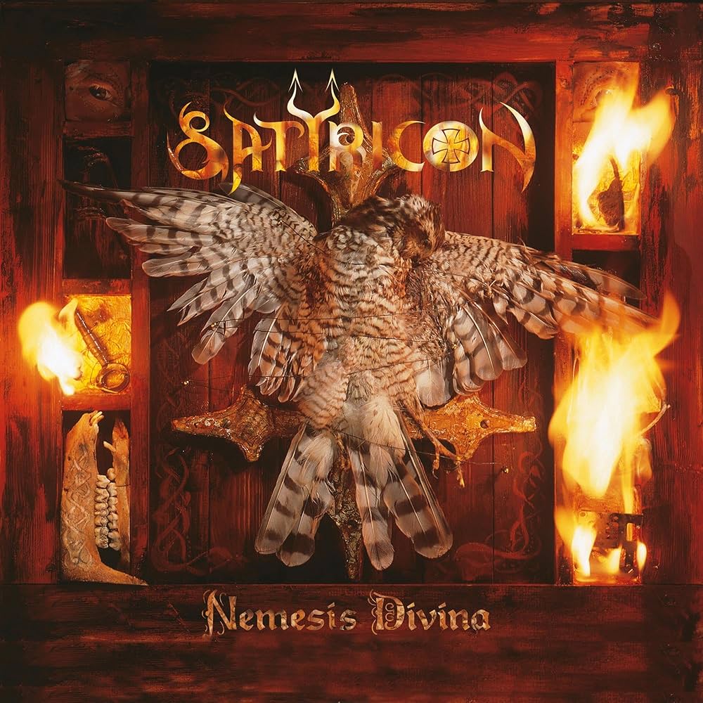 Capa de Nemesis Divina, lançado em 22 de Abril, 1996; Créditos: Halvor Bondin & Stein Løken