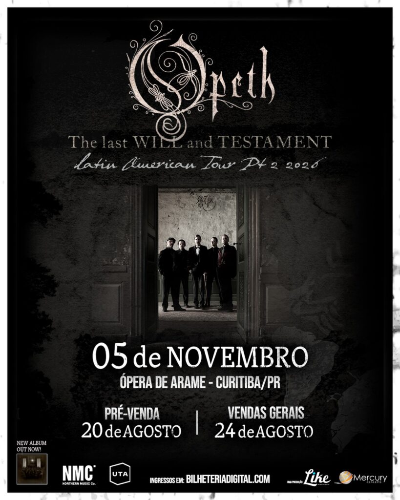 Opeth anuncia show em Curitiba em novembro de 2026