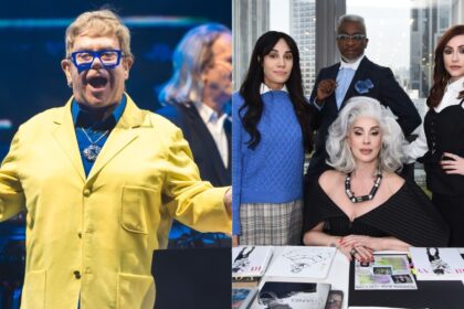 Elton John encontra elenco brasileiro de musical de “O diabo veste Prada”