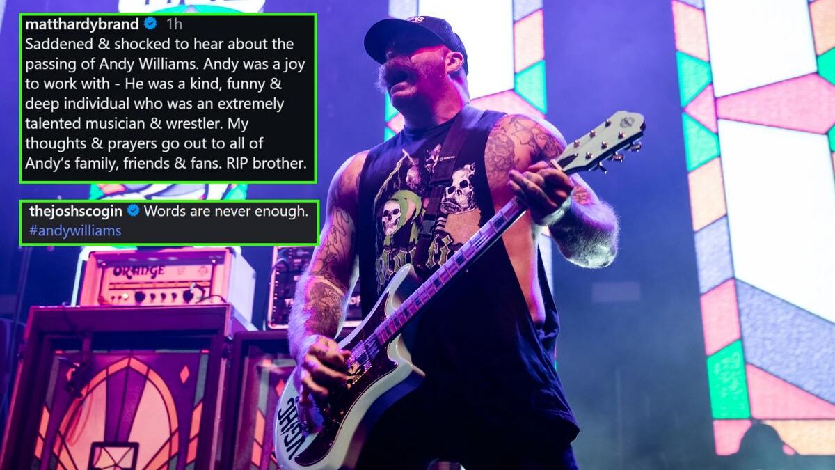 Roqueiros e lutadores prestam homenagens a Andy Williams, ex-guitarrista do Every Time I Die