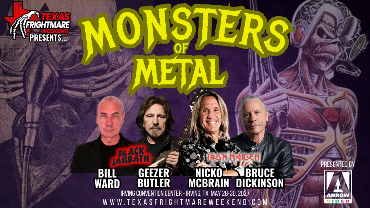 Integrantes de Black Sabbath e Iron Maiden vão a convenção de terror no Texas em 2027