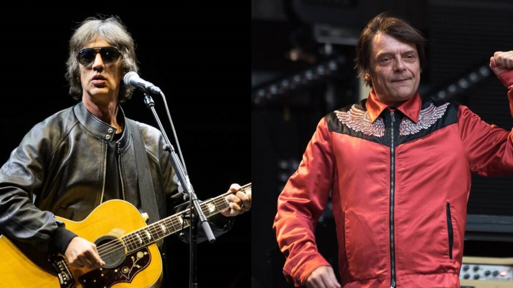 Richard Ashcroft e Mani. Crédito: Samir Hussein/WireImage/Alberto. Pezzali/NurPhoto via Getty Images