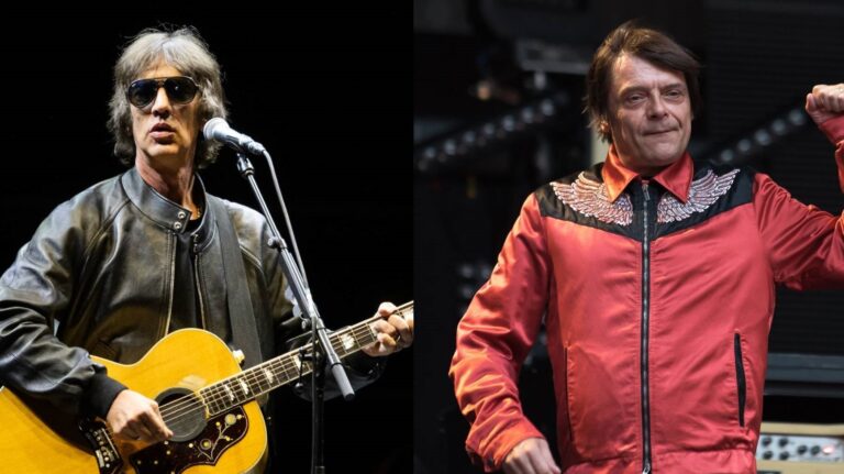 Richard Ashcroft e Mani. Crédito: Samir Hussein/WireImage/Alberto. Pezzali/NurPhoto via Getty Images