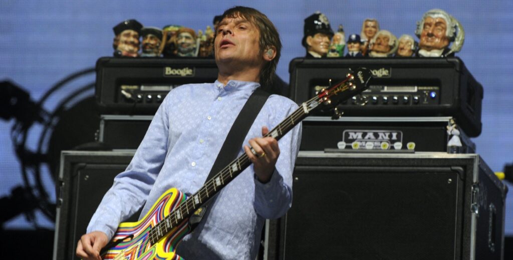Gary "Mani" Mounfield. Crédito: Kevin Winter/Getty Images.