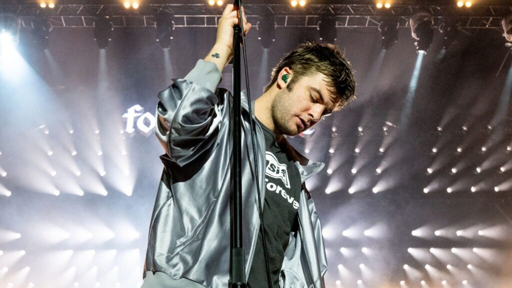 Fontaines D.C.. Grian Chatten of at Wythenshawe Park, 2025 (by Shirlaine Forrest/WireImage)