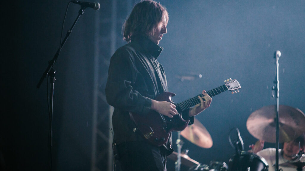 Cameron Winter. Geese performing at Reading 2026. Andy Ford for NME