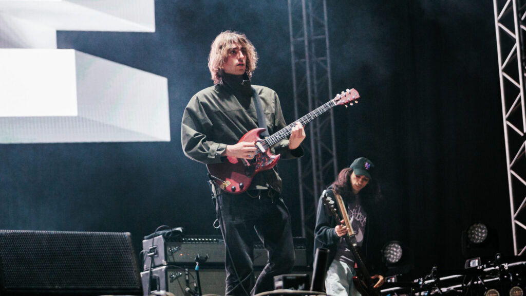 Geese. performing at Reading 2026. Andy Ford for NME