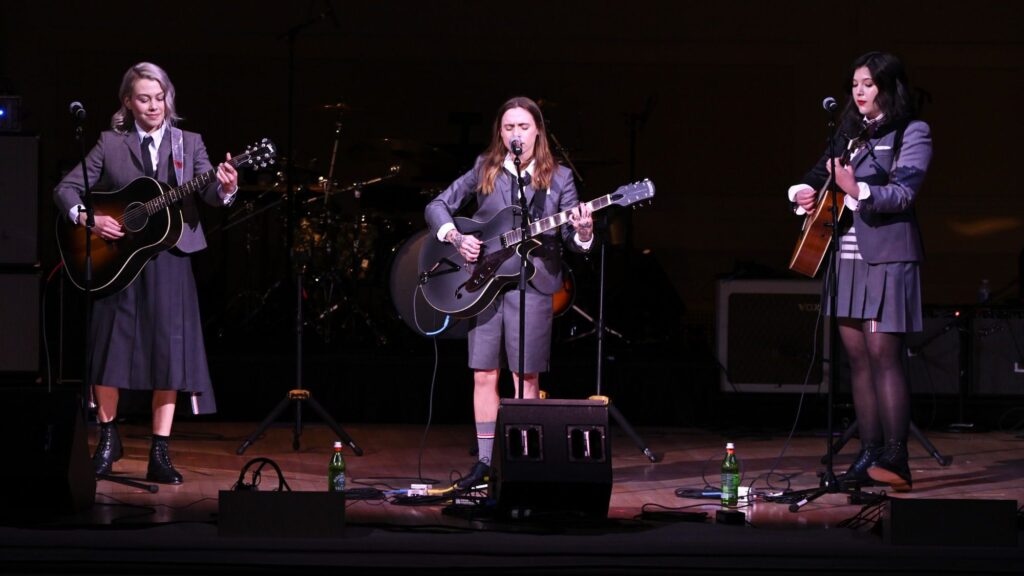 Phoebe Bridgers. Julien Baker, and Lucy Dacus of boygenius