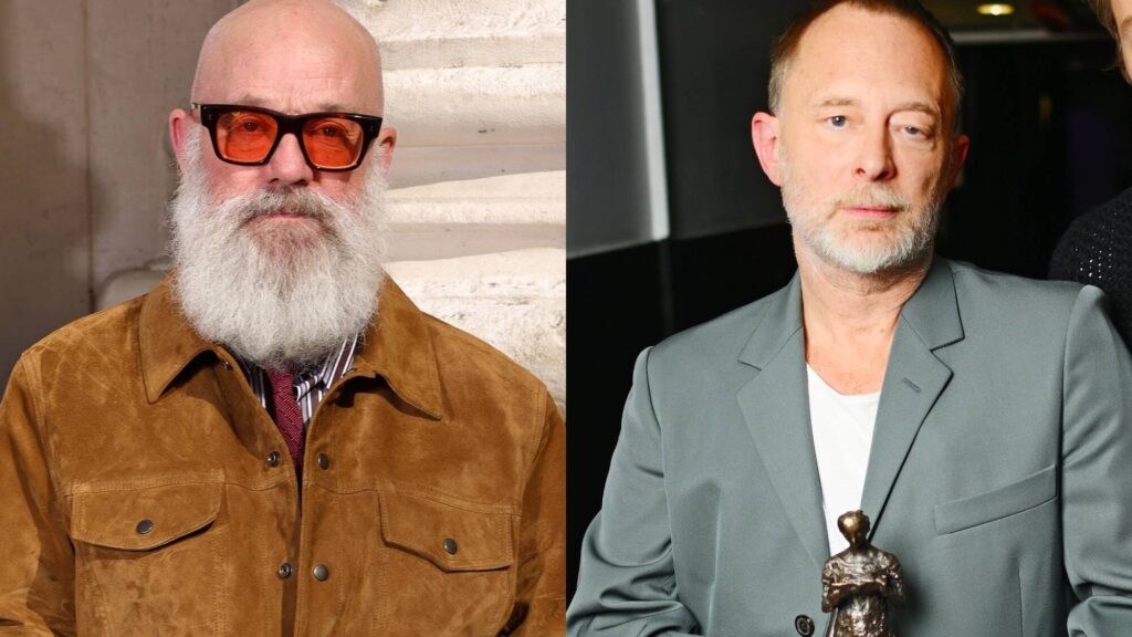 Radiohead. Michael Stipe and Thom Yorke. Stephane Cardinale-Corbis/Jed Cullen/Dave Benett/Getty Images